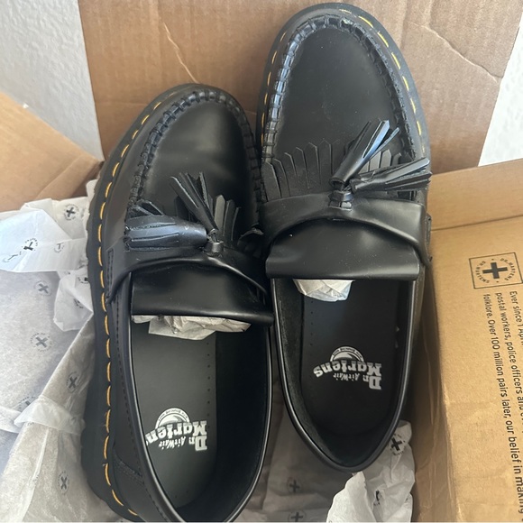 Dr. Martens Black Leather Kiltie Tassel Loafers - Picture 7 of 7